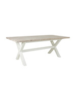 Townson Solid Dining Table with Cross Base, 78.5x39x30