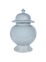 Misha Stoneware Ginger Jar, Medium, Light Gray 11.8x11.8x18.5