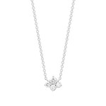 Sara Weinstock White Gold 4 White Diamond Small Cluster Lariat