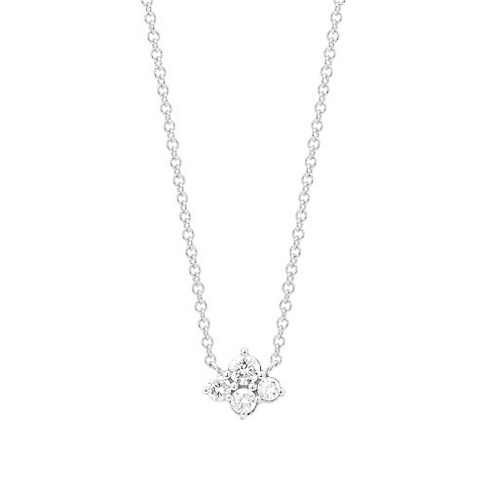 Sara Weinstock Sara Weinstock White Gold 4 White Diamond Small Cluster Lariat