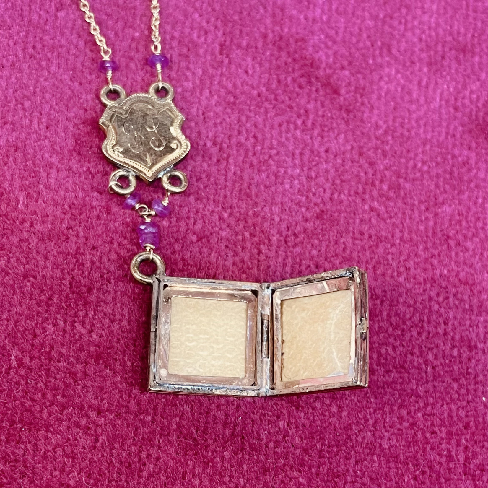 Just Jules Locket w/Rubies - 14K