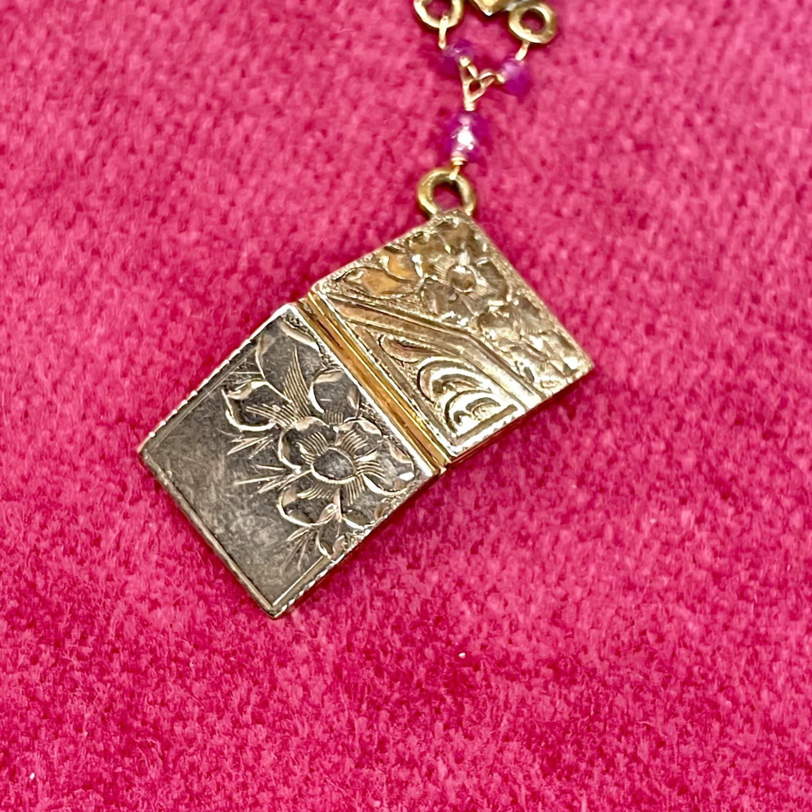 Just Jules Locket w/Rubies - 14K
