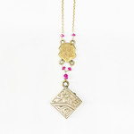 Just Jules Locket w/Rubies - 14K