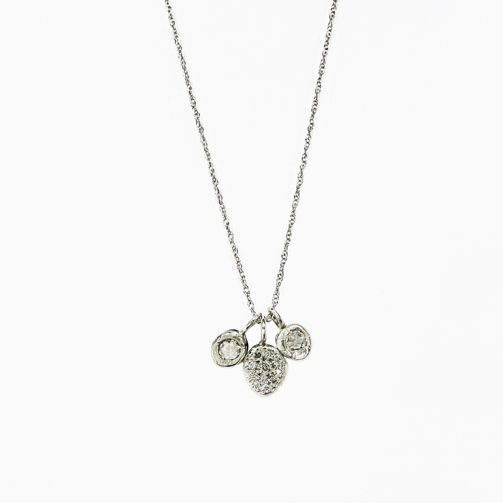 Just Jules White Gold Twinkle Twinkle Necklace 14K