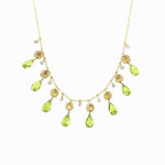 J. J. Marco Peridot Drop Necklace - 18K