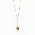 Multi-Color Tourmaline Necklace - 18K