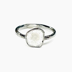 Robindira Unsworth Diamond Slice Oxidized Silver Ring