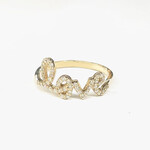 Golden Thread Diamond "Love" Ring  -14K