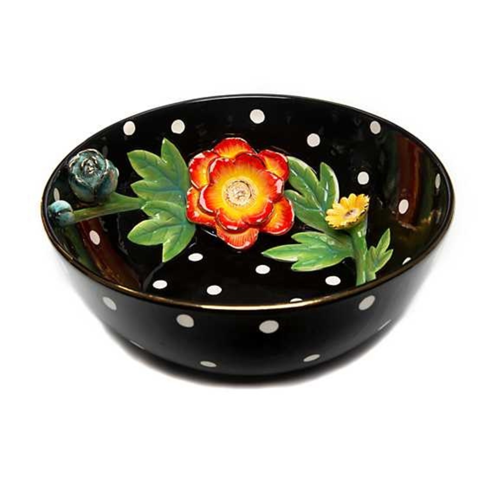 MacKenzie-Childs Floradot Serving Bowl