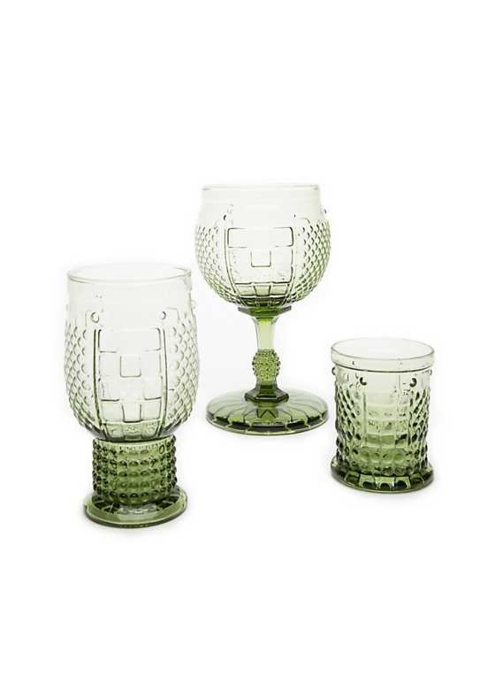 MacKenzie-Childs Coquette Juice Glass - Green