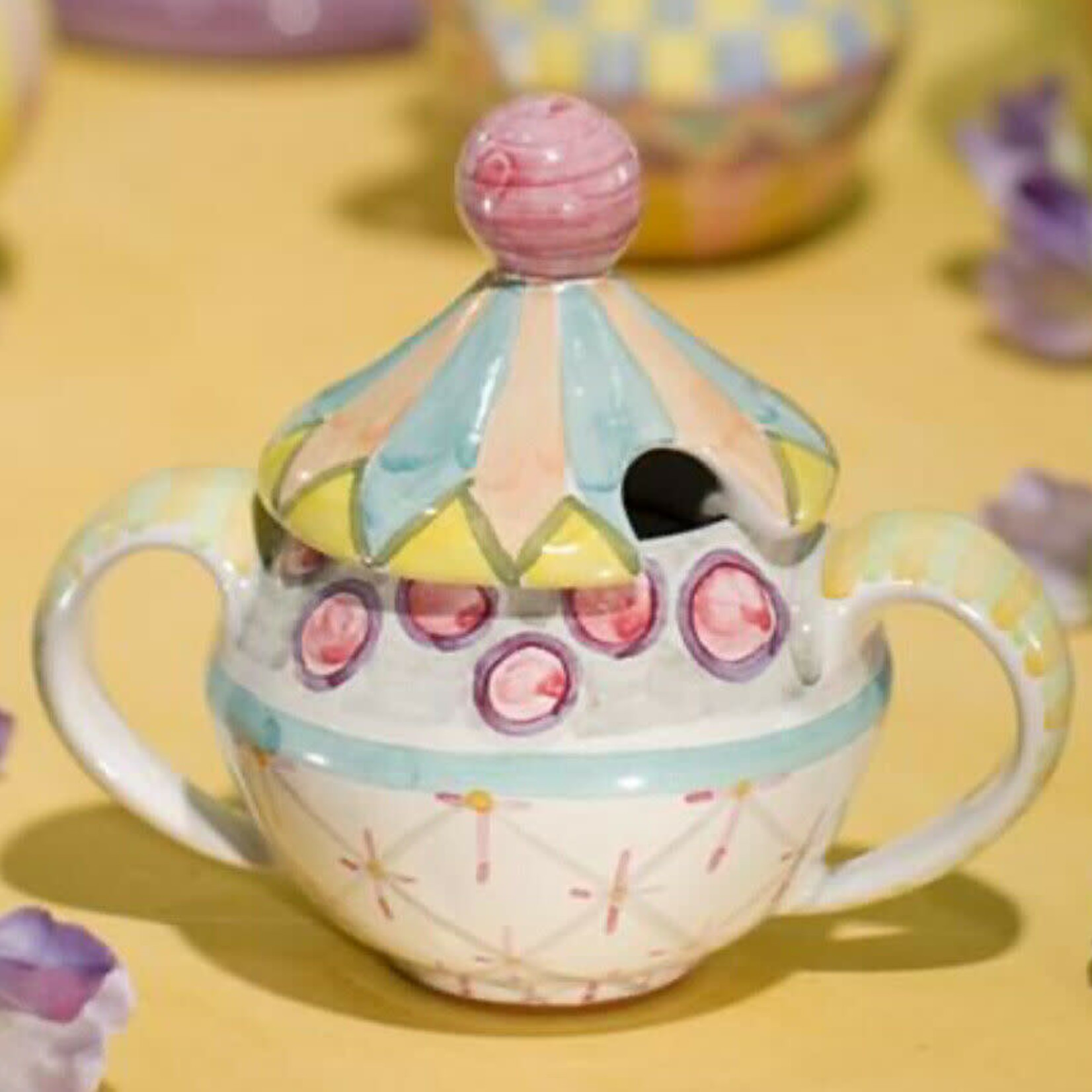 MacKenzie-Childs Taylor Odd Fellows Sugar Bowl