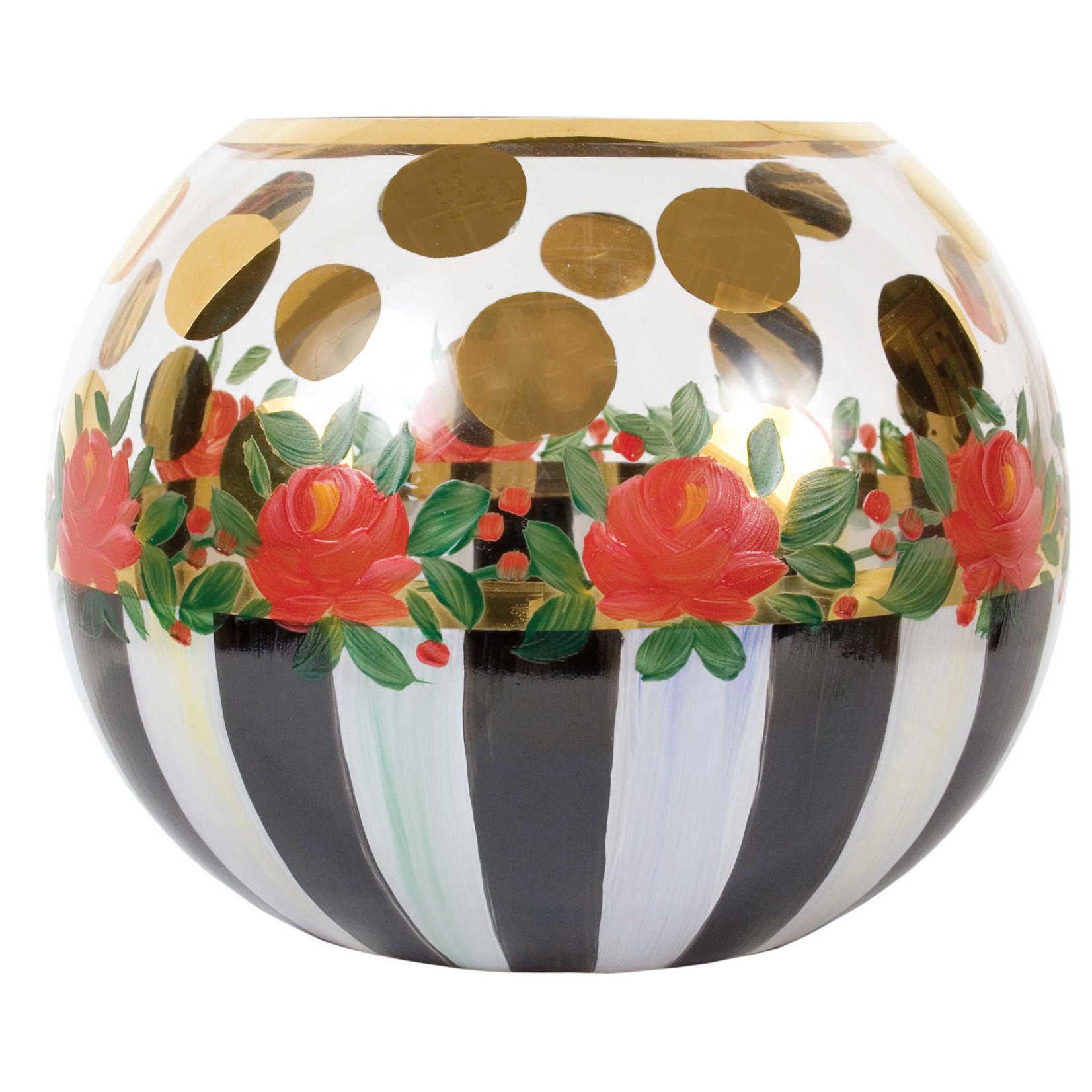 MacKenzie-Childs Heirloom Glass Globe Vase - Small