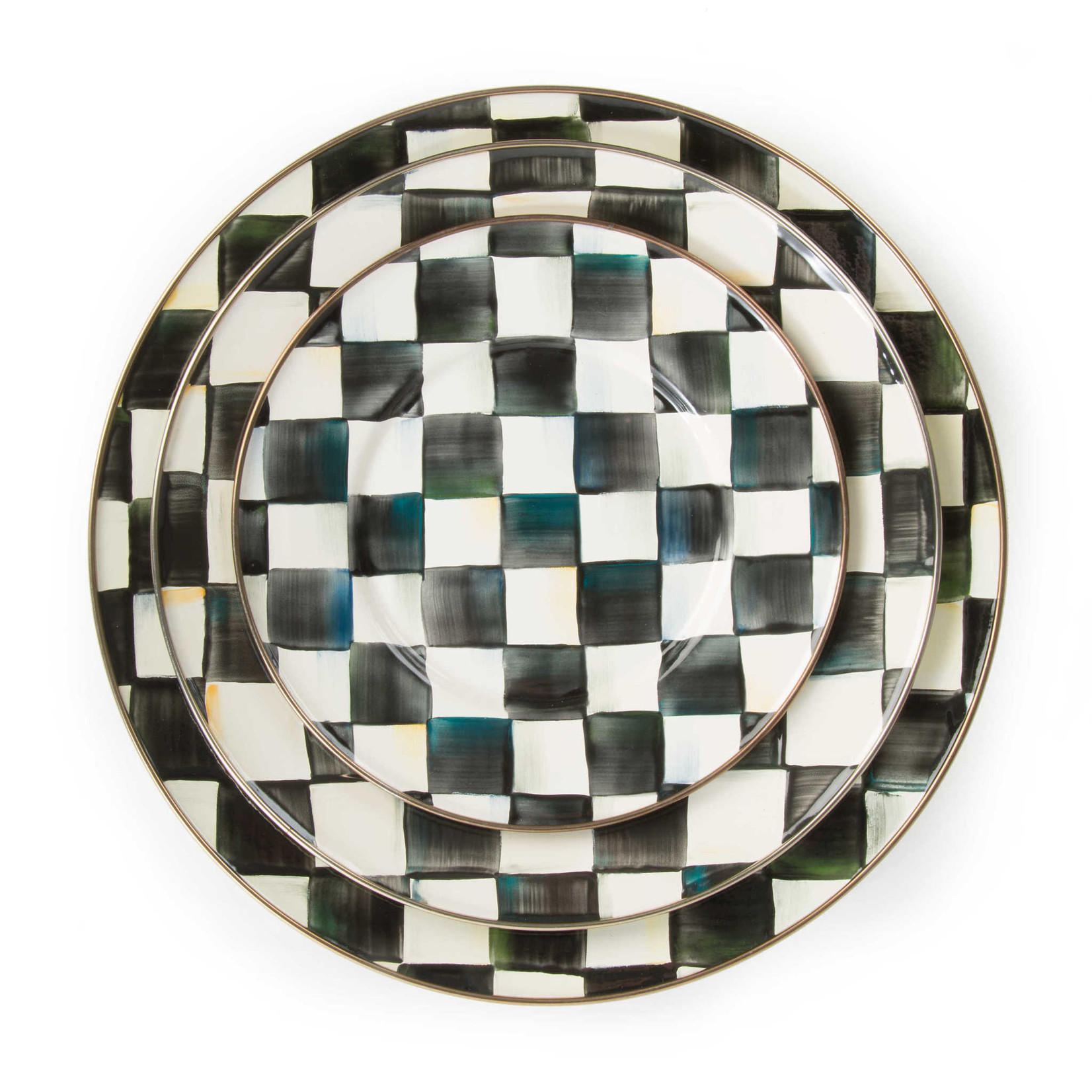 MacKenzie-Childs Courtly Check Salad/Dessert Plate