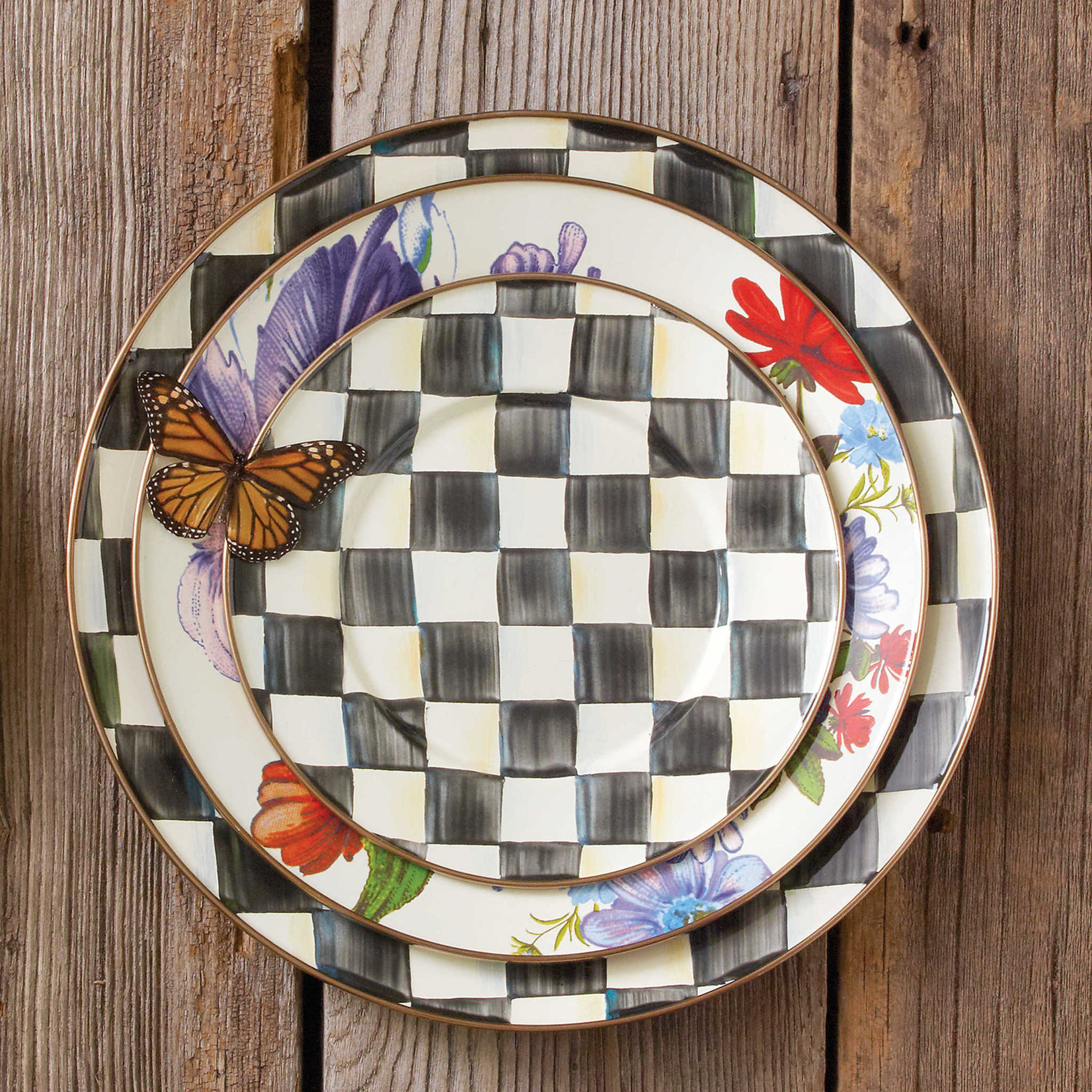 MacKenzie-Childs Courtly Check Salad/Dessert Plate