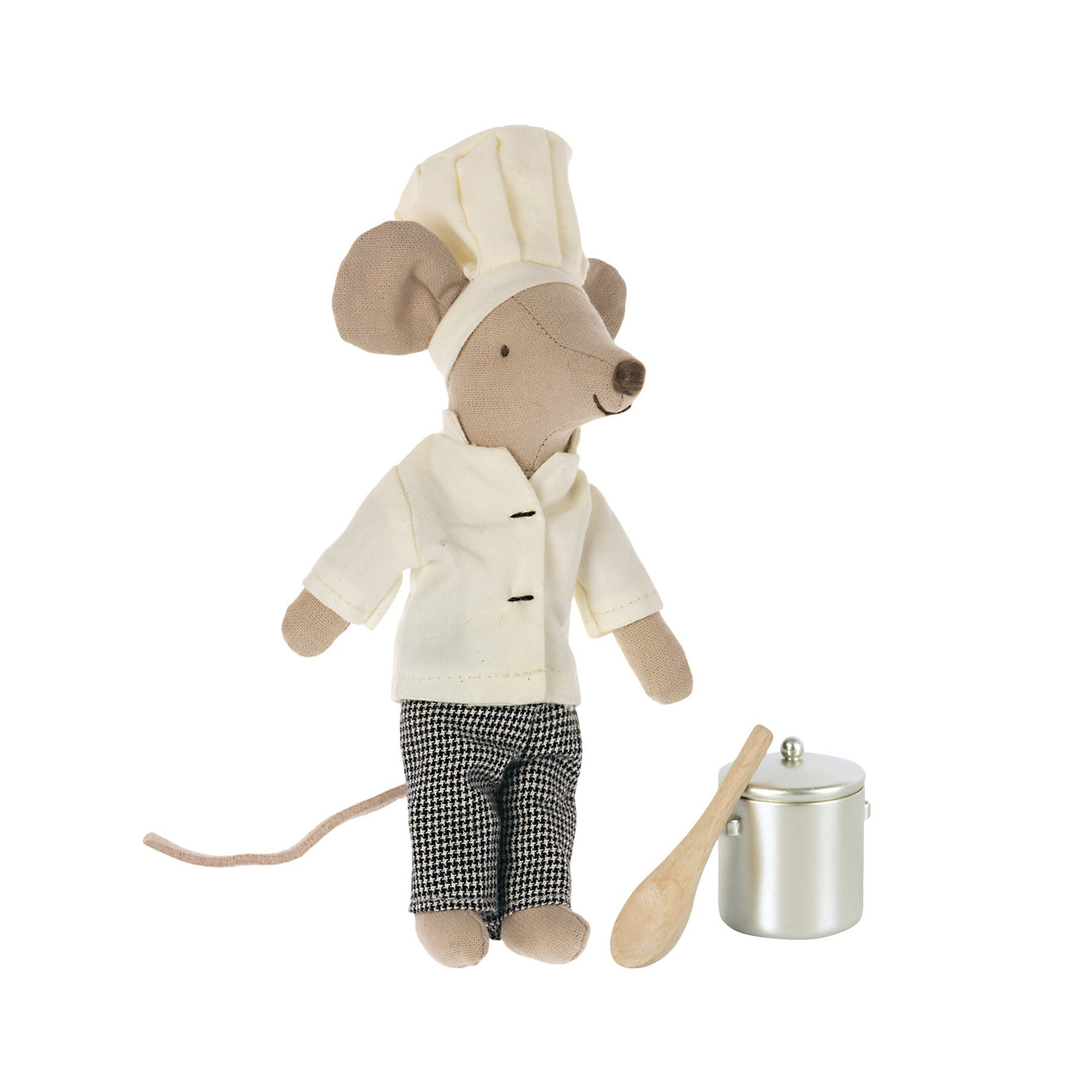 Maileg USA Chef Mouse With Pot & Spoon
