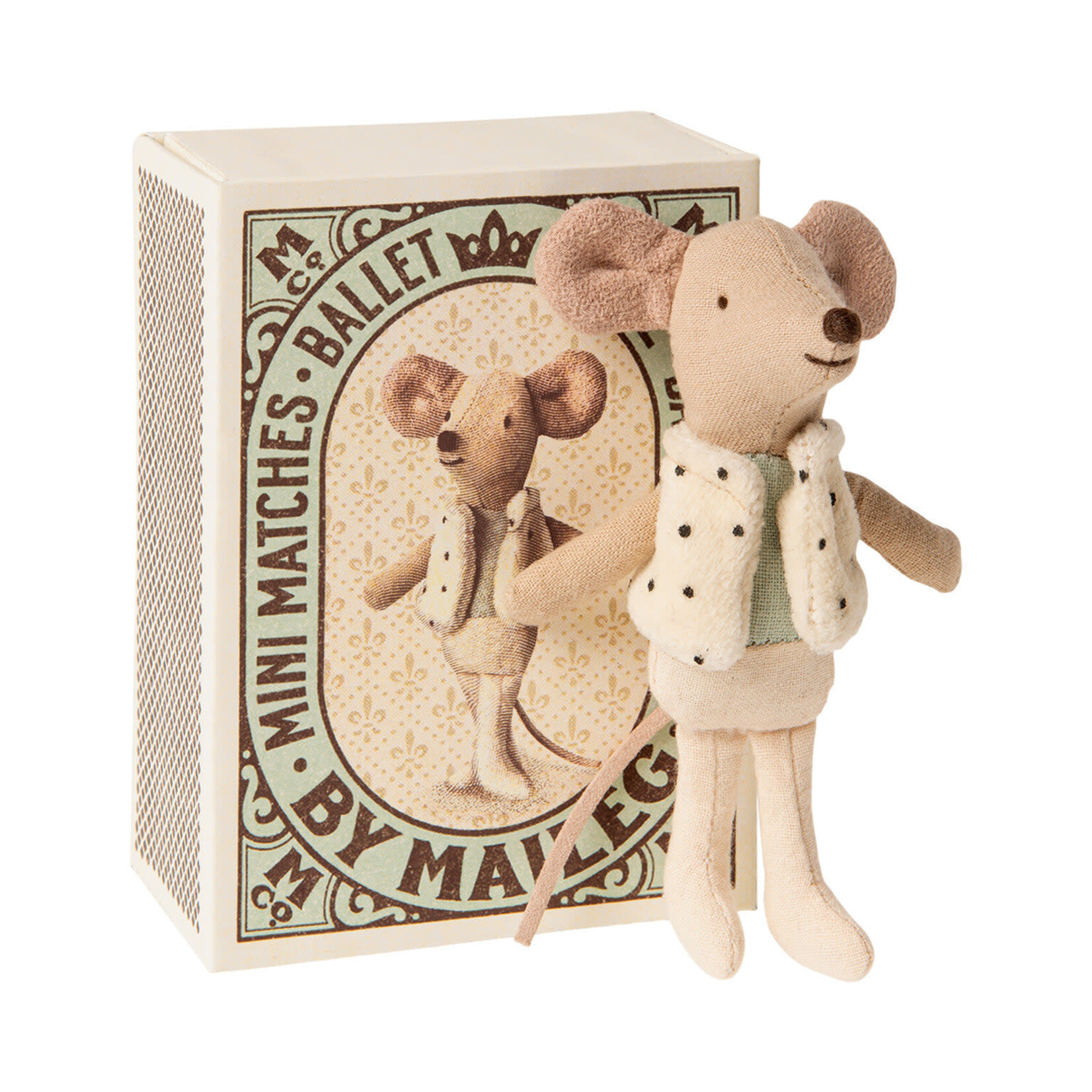 Maileg USA Brother Dancer Mouse With Matchbox