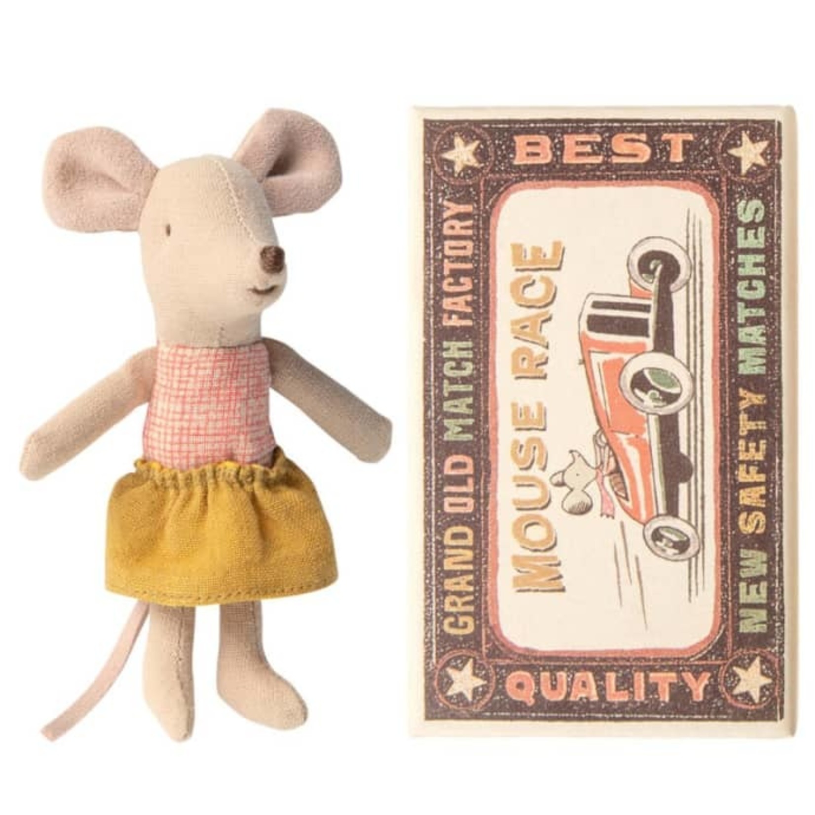 Maileg USA Little Sis Mouse in Matchbox