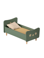 Maileg USA Wooden Bed, Mini- Mint Blue