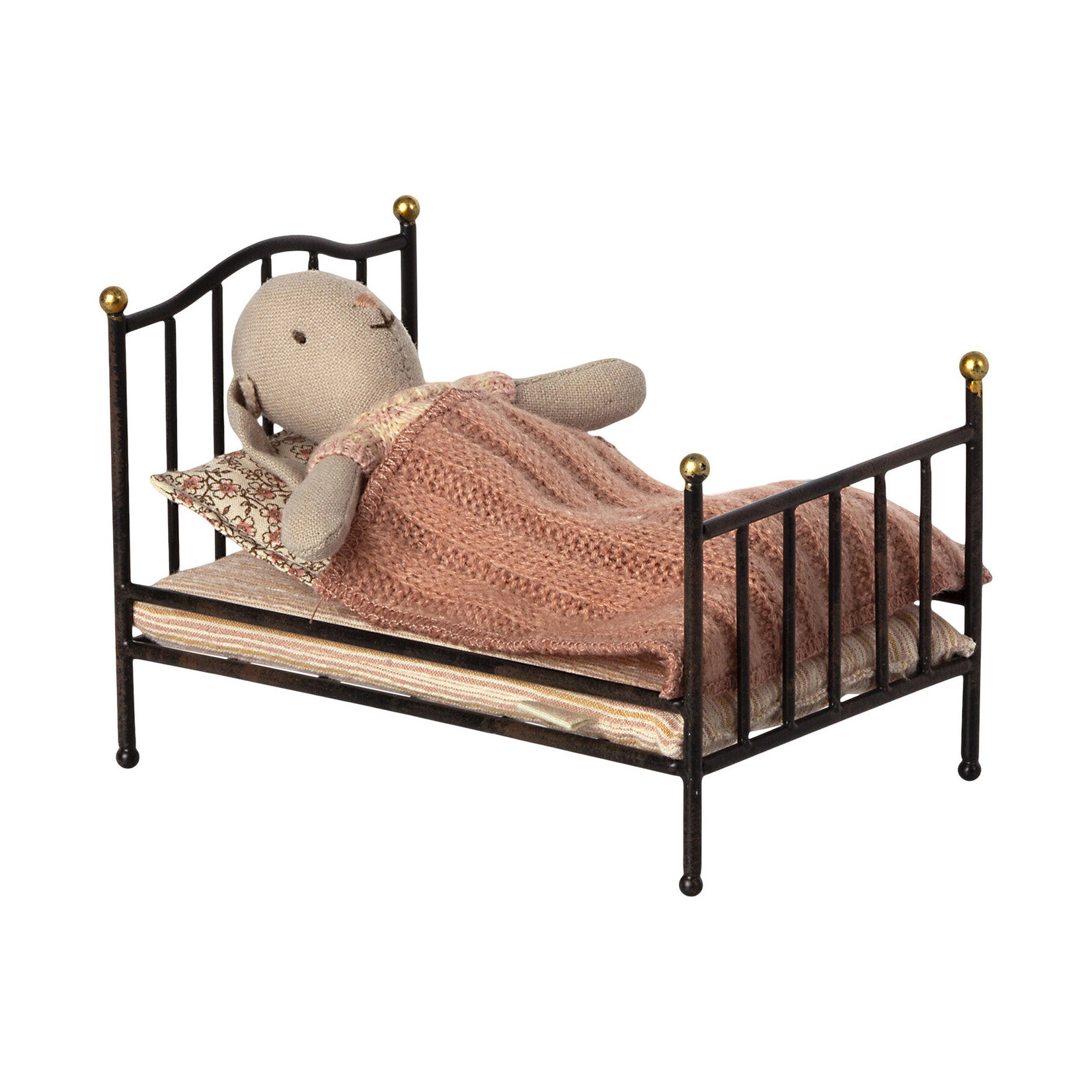 Maileg USA Vintage Bed, Mouse - Anthracite