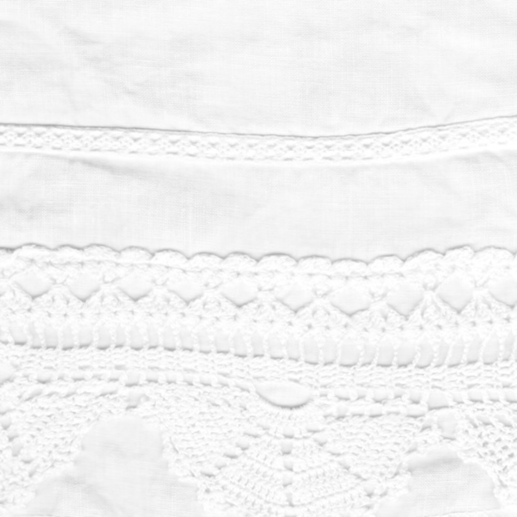 Bella Notte Linen Crochet Kidney Pillow (Discontinued)
