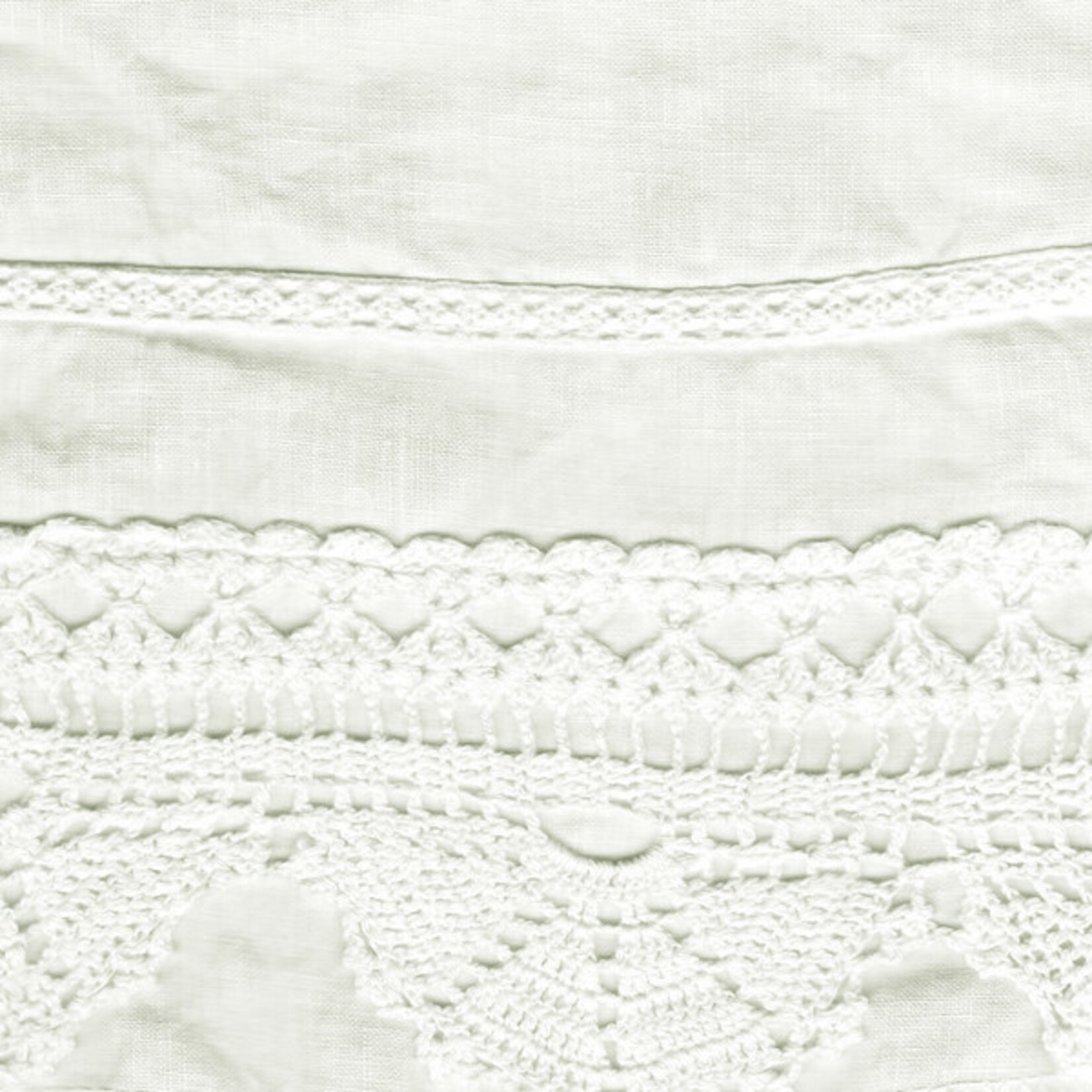 Bella Notte Linen Crochet Kidney Pillow (Discontinued)