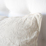 Bella Notte Florence Sham with Piping Winter White (Discontinued) Euro