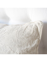 Bella Notte Florence Sham with Piping Winter White (Discontinued) Euro