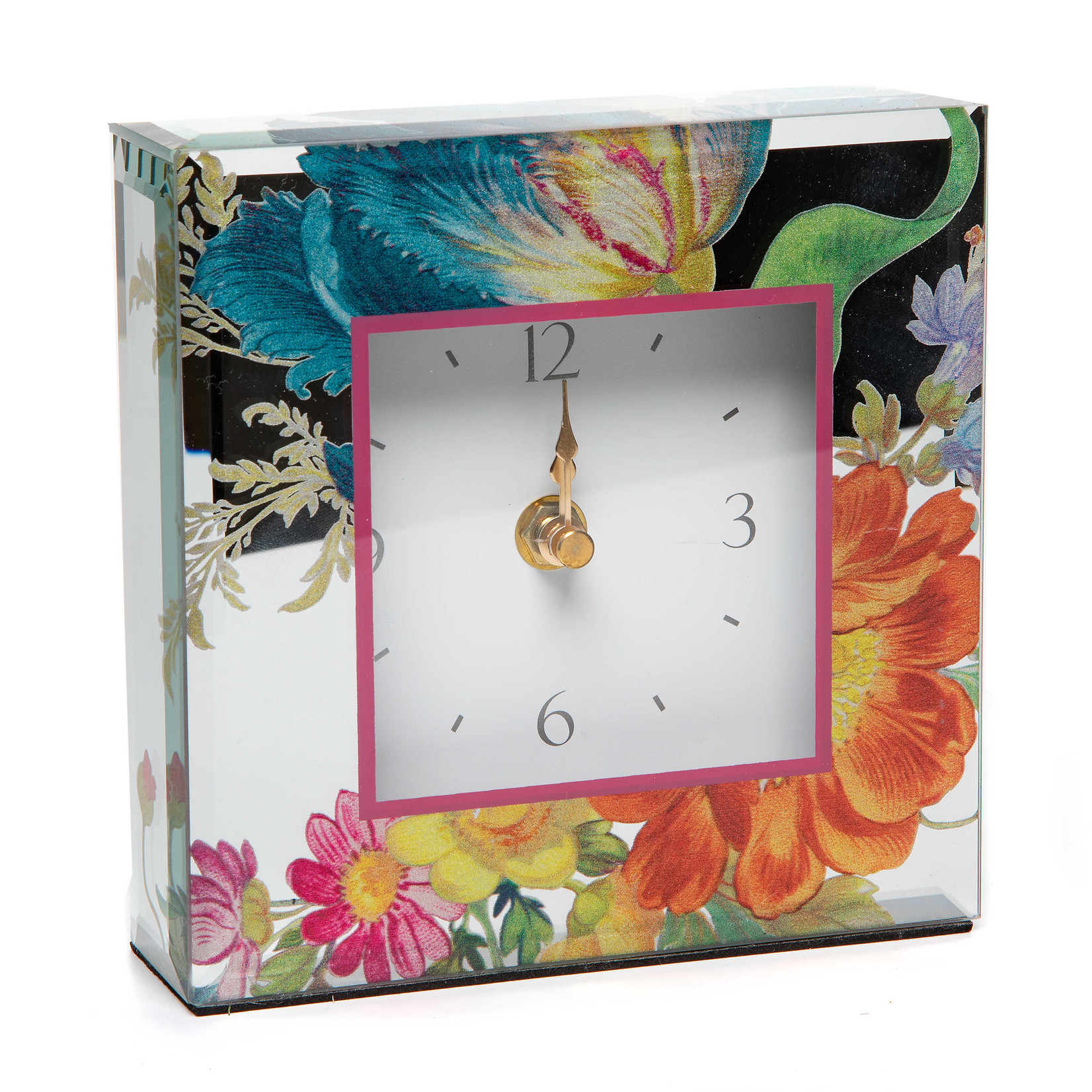 MacKenzie-Childs Flower Market Reflections Desk Clock