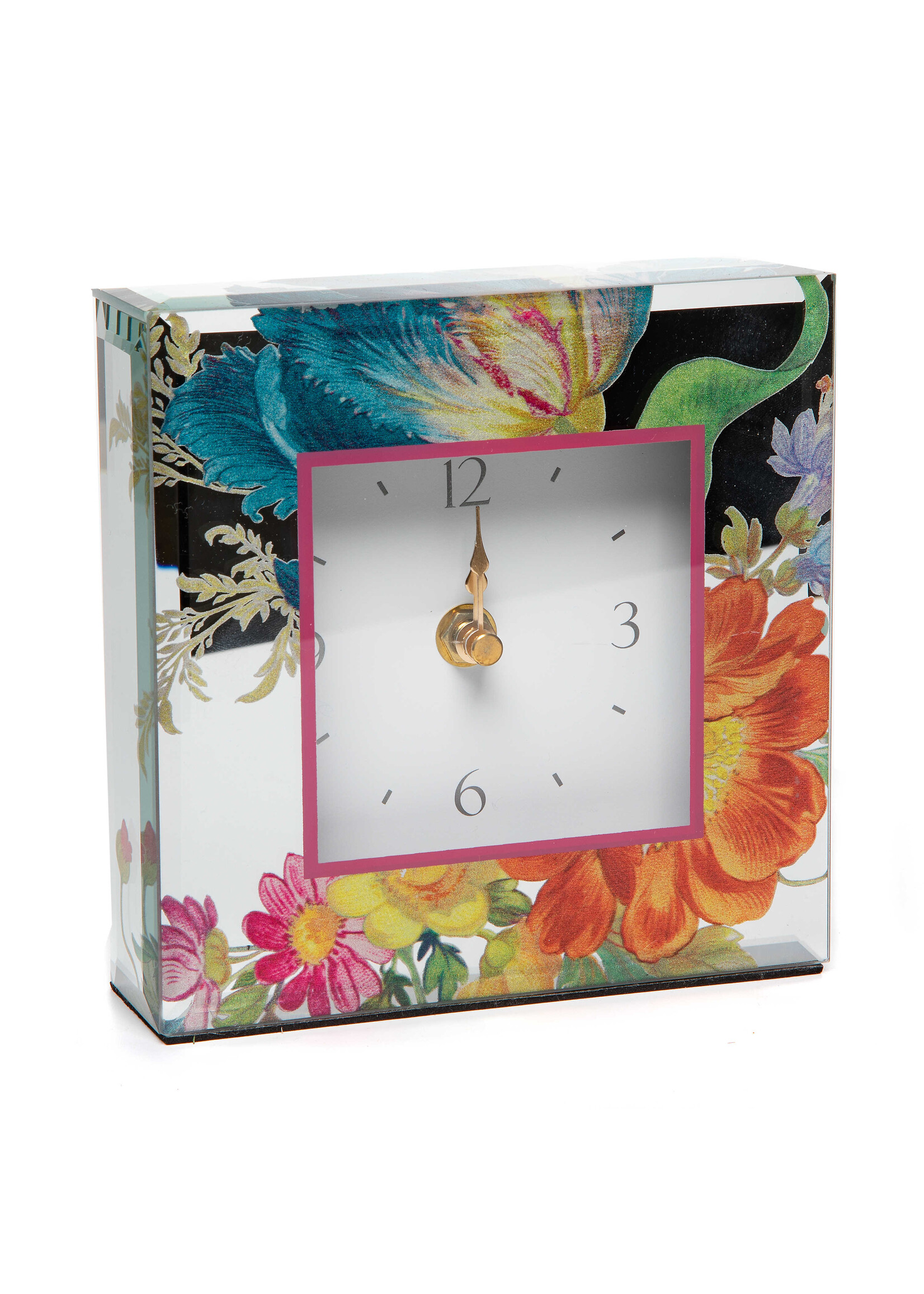 MacKenzie-Childs Flower Market Reflections Desk Clock