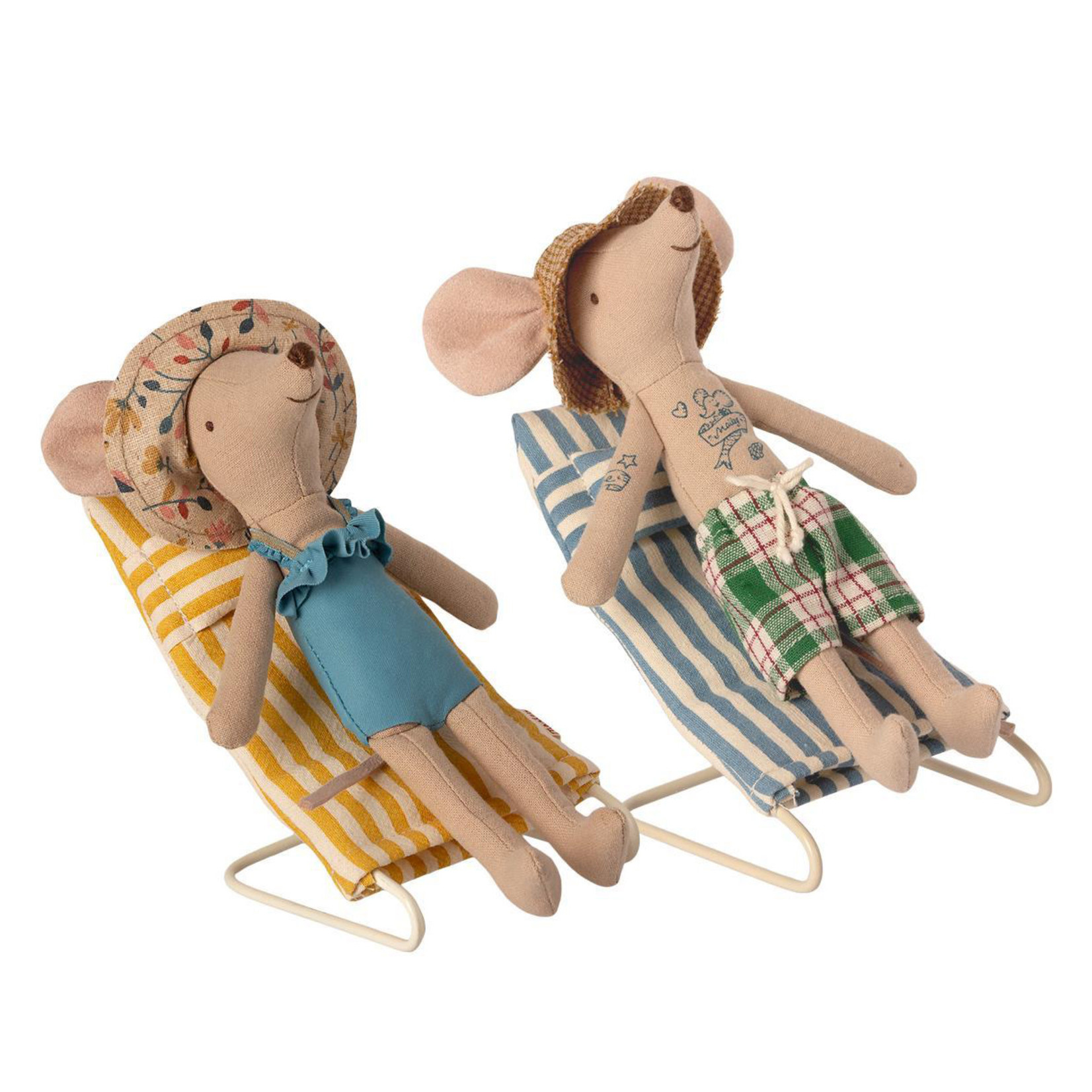 Maileg USA Beach Chair Set-Mouse