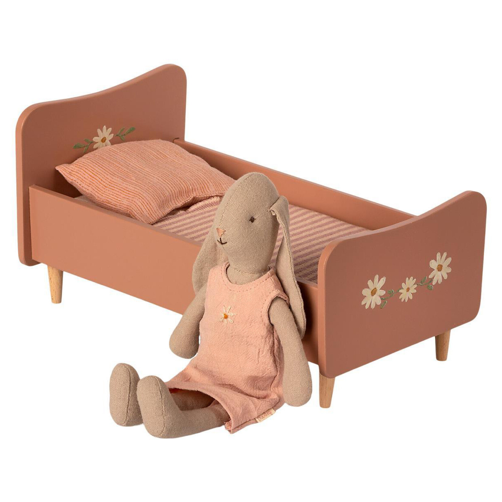 Maileg USA Wooden Bed, Mini-Rose
