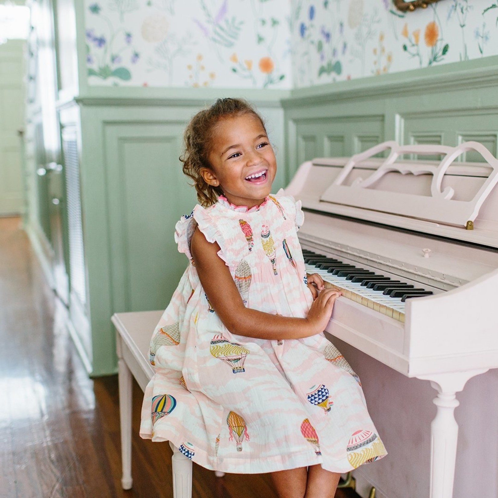 Hot Air Balloon Stevie Dress - Blue 