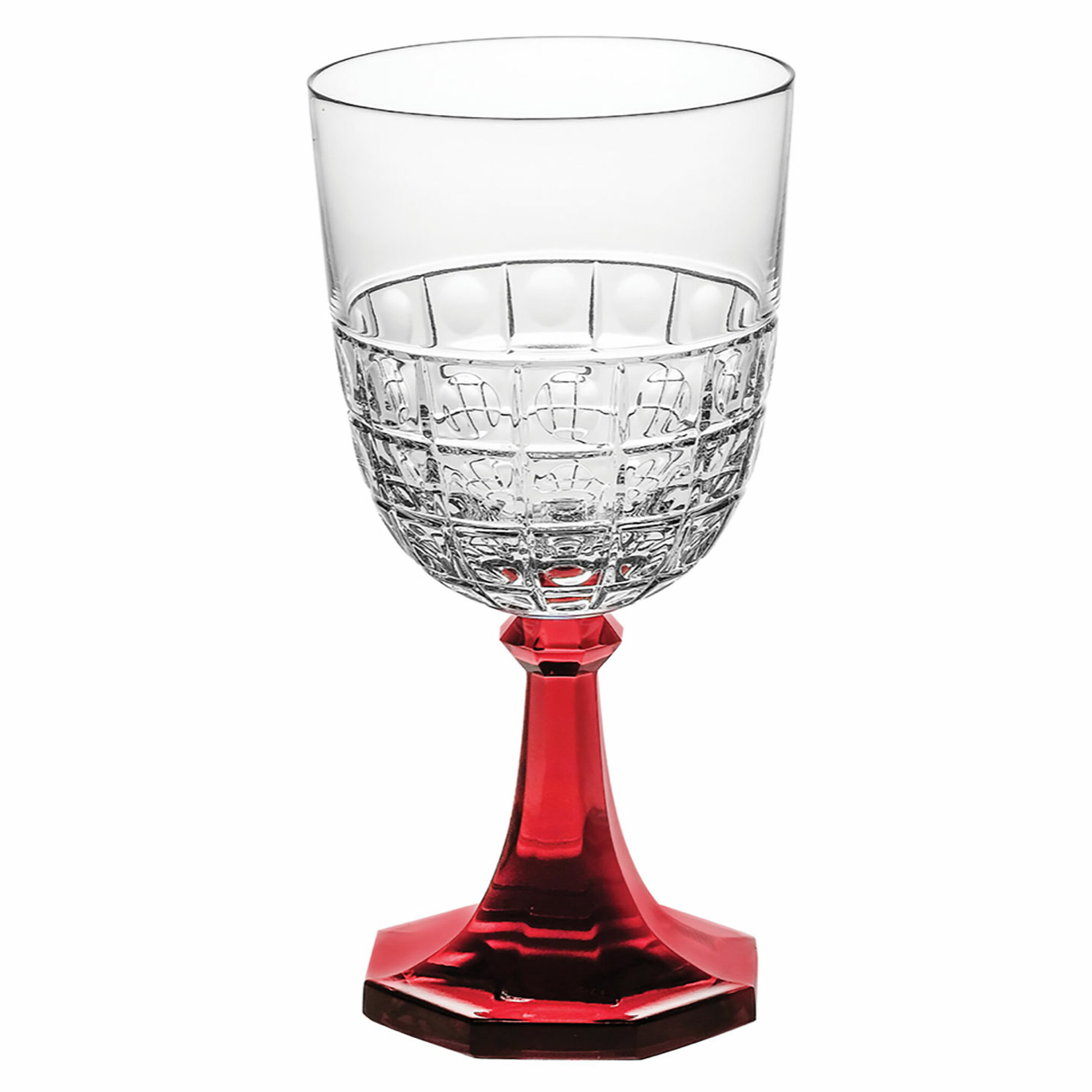 Vista Alegre Emporio Goblet W/Red Stem (Discontinued)