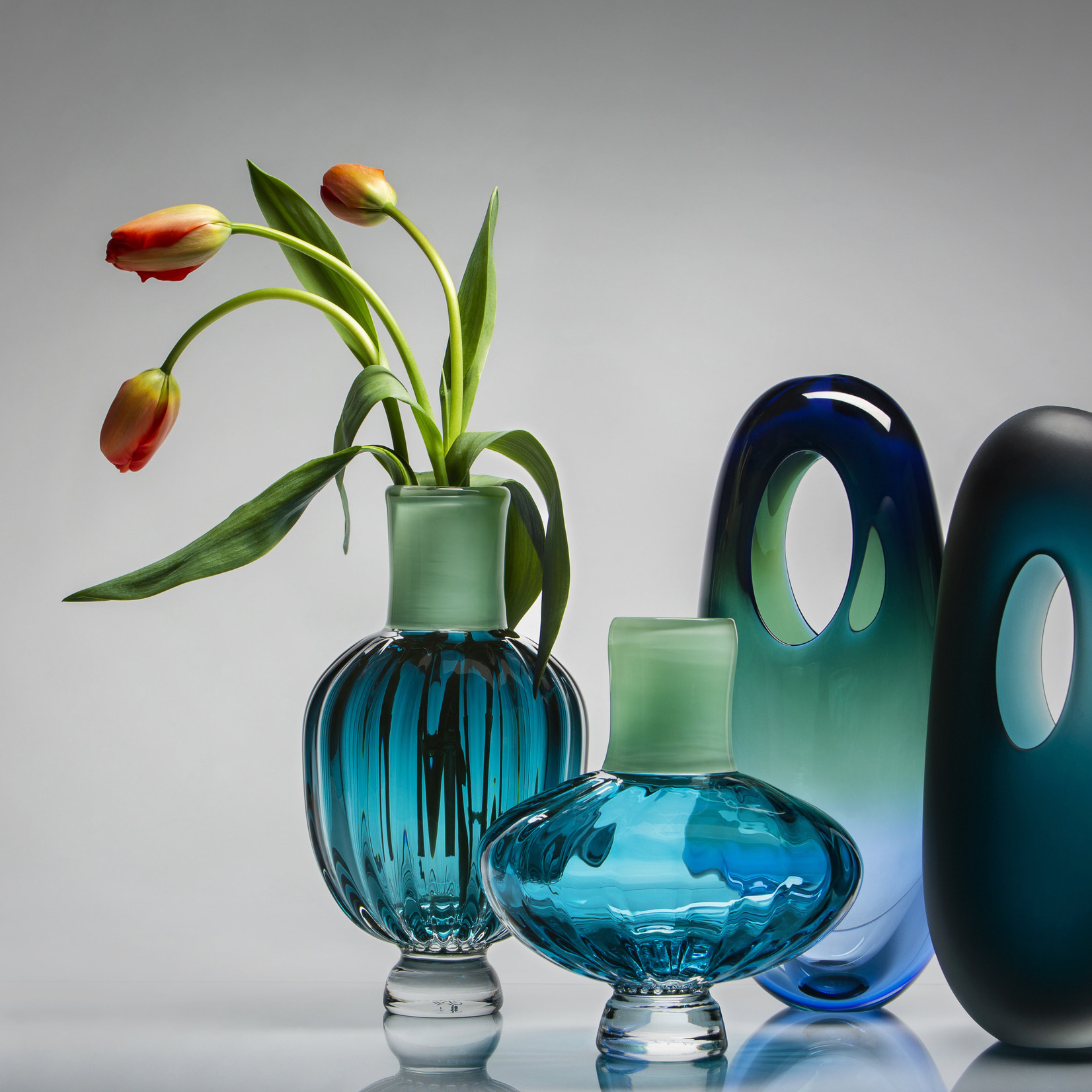 Vista Alegre Unica Large Vase Caneleto Blue
