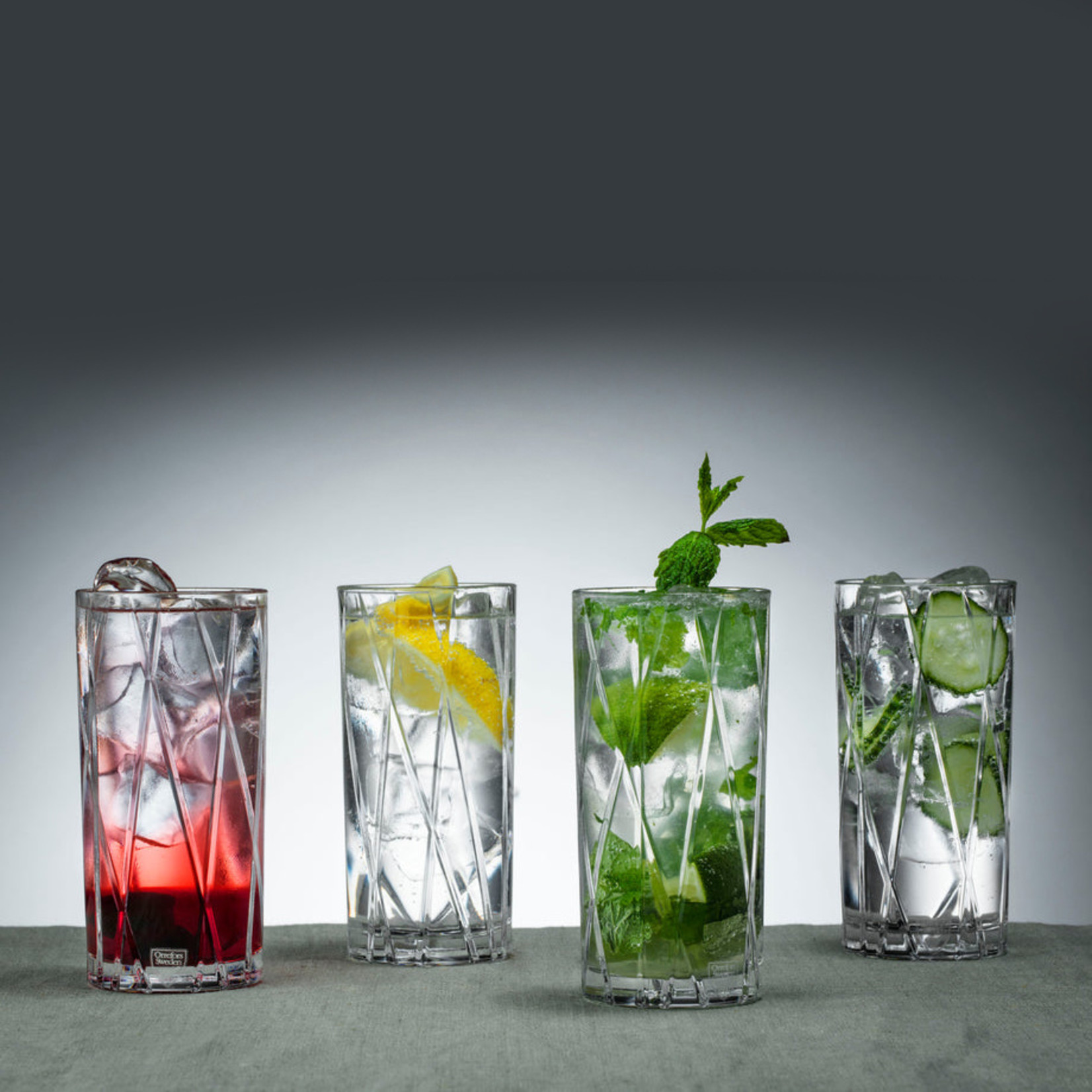 Orrefors Kosta Boda City Highball Set of 4