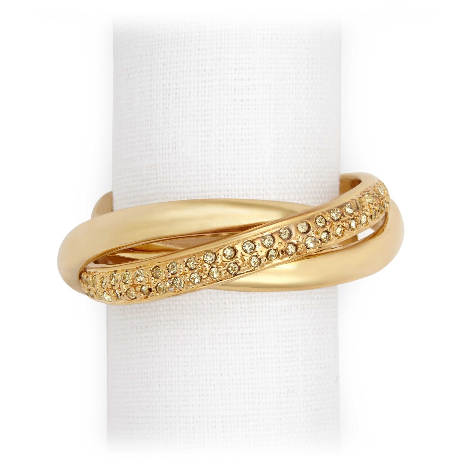 L'Objet Three Ring Napkin Jewels -Gold (Set of 4)