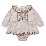 Louise Misha Ghilena Cream Check Romper