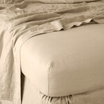Bella Notte Linen Fitted Sheet Sand (Discontinued) King