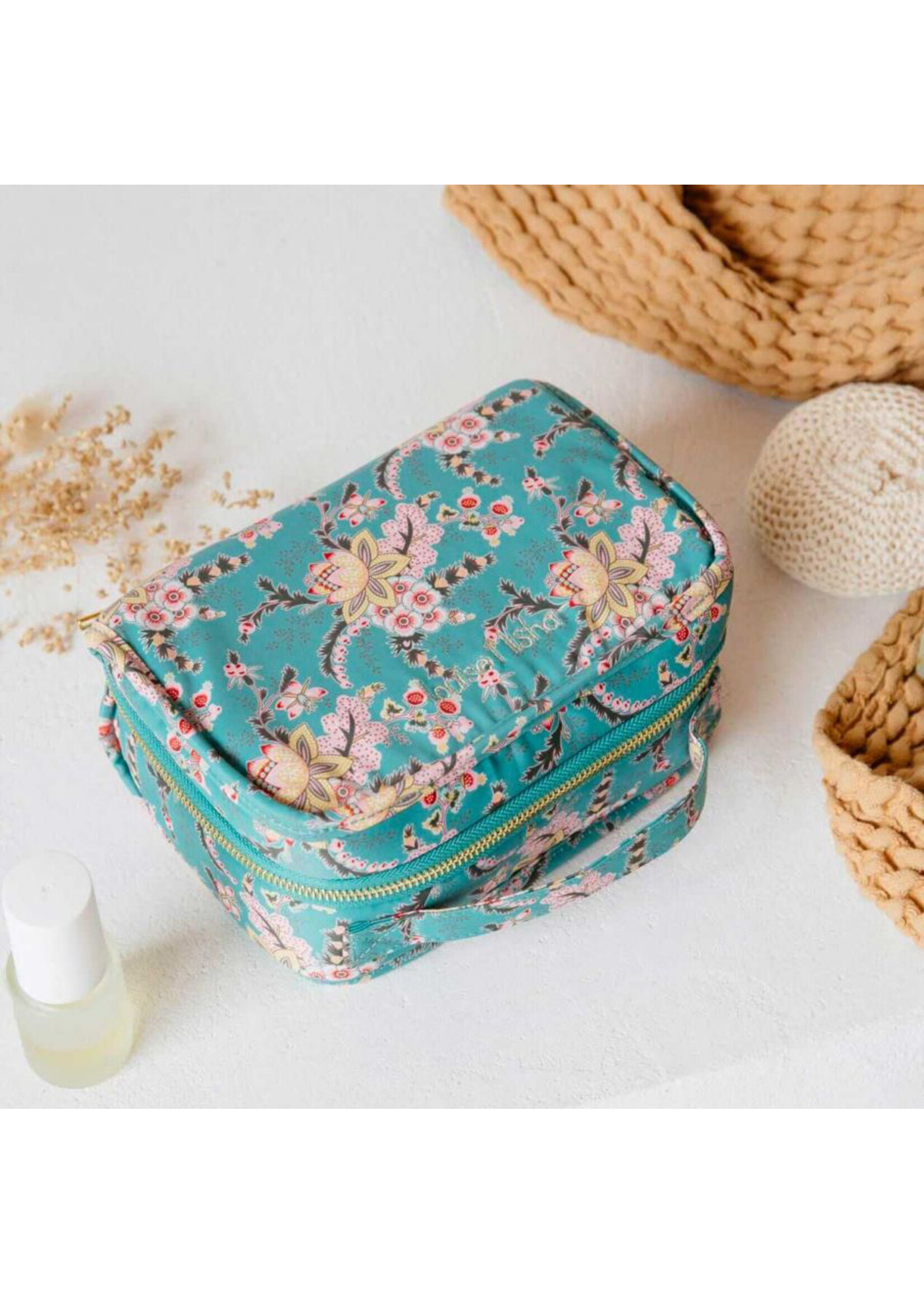 Louise Misha Joriska Blue Flowers Toiletry Bag