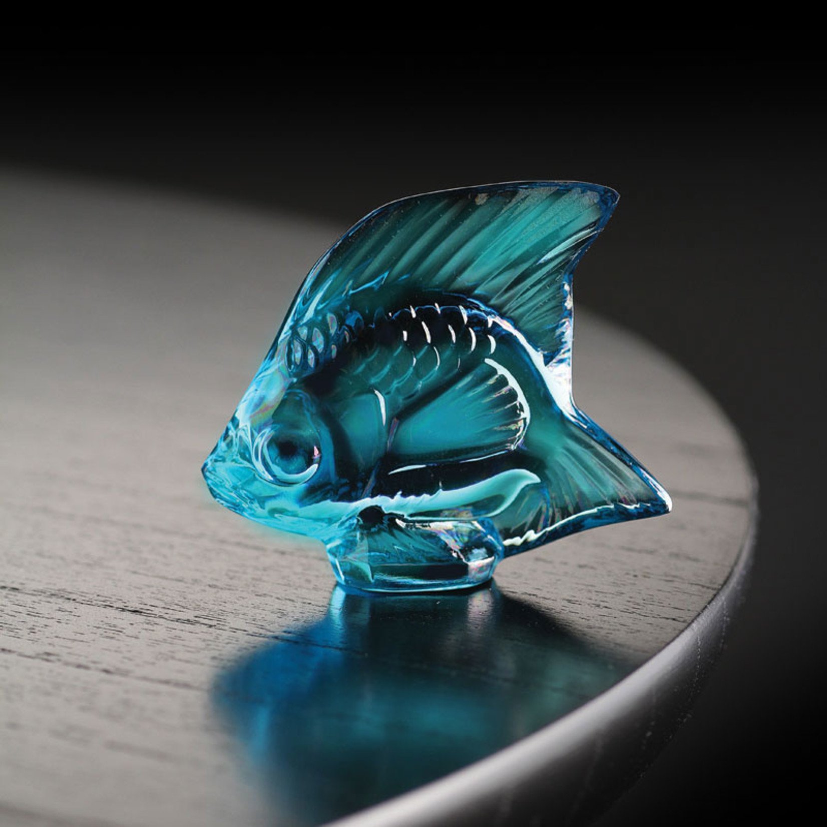 Lalique Angel Fish Turquoise Lustre