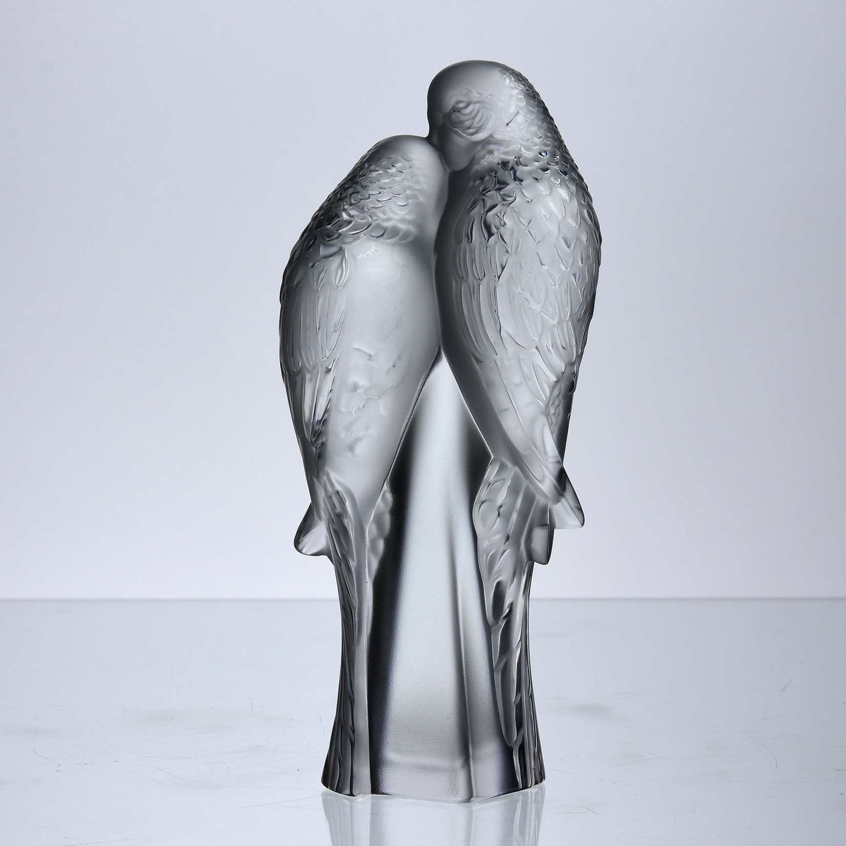 Lalique Two Parakeets Sculpture