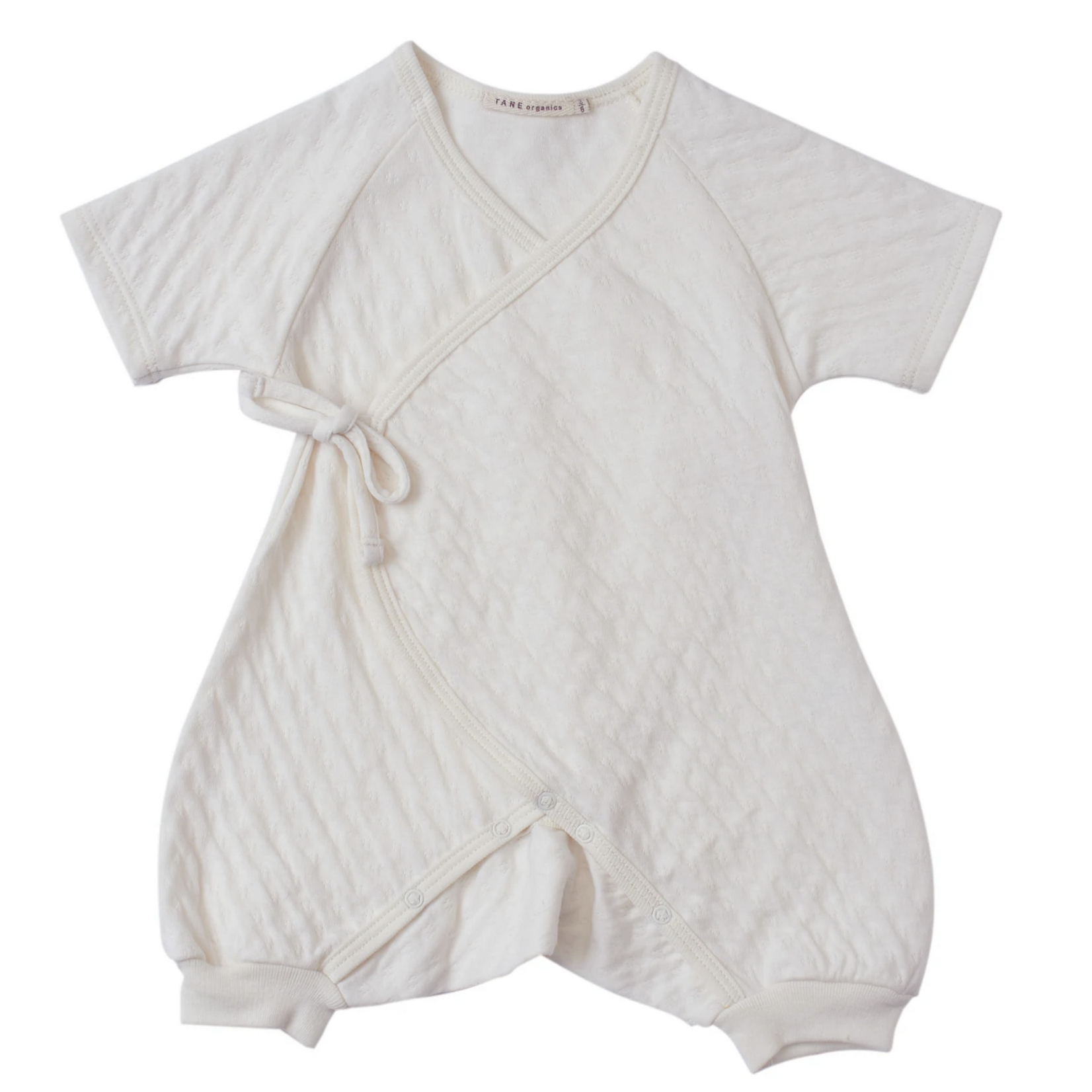 Tane Organics Short/ SLV Kimono Onesie w/LeggingsEcru 6-9