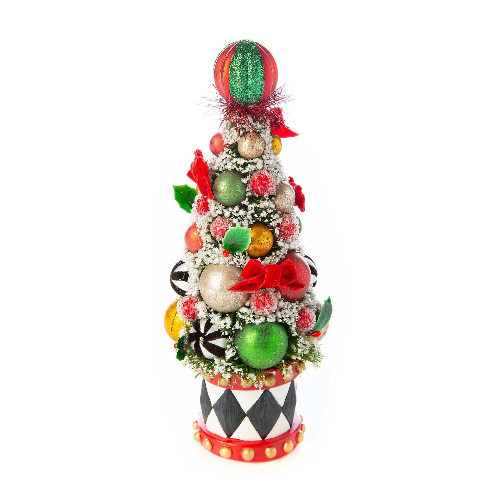 MacKenzie-Childs Jolly Holiday Bottle Brush Tree - Small