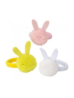 Meri Meri Bunny Pompom Hair Ties 3 Pack (Assorted Colors)