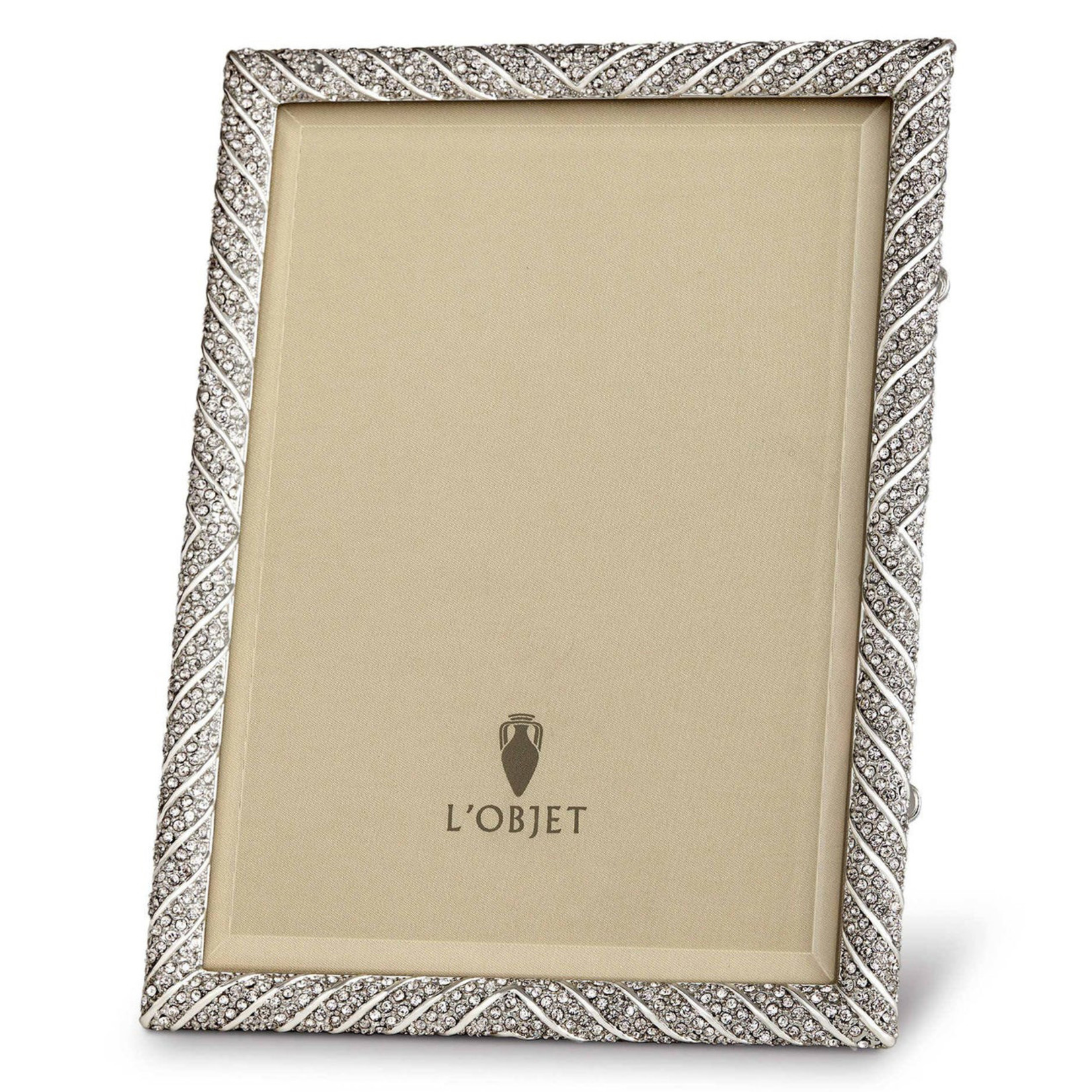 L'Objet Deco Twist Paved Platinum Frame - 8x10