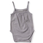 Tane Organics Pointelle Tank Onesie - Graphite