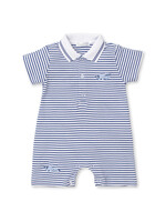 Kissy Kissy Tatiana Co. Whale Wishes Blue Short Stripe Playsuit