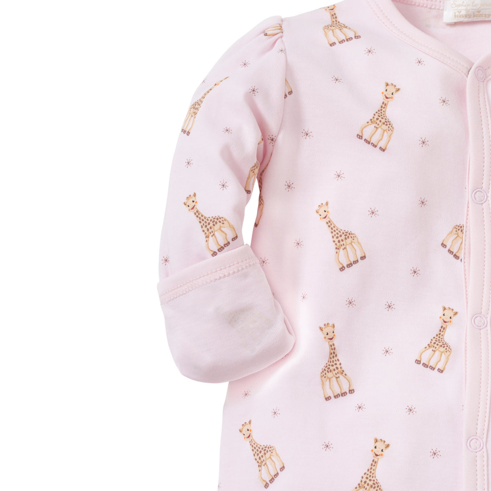 Kissy Kissy Tatiana Co. Sophie La Girafe Print Convertible Gown -Pink/Newborn