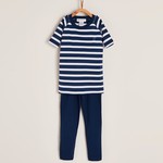 Babycottons Pirate Stripes Snug  Tee and Pant Pj Set