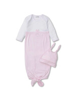 Kissy Kissy Tatiana Co. Gingham Bunnies Pink Sack & Hat Set